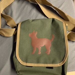 BagBase Mini Reporter Green and Tan Dog Carrier Bag